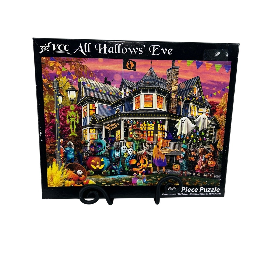 VCC All Hallows Eve 1000 Piece Jigsaw Puzzle Halloween Haunted House COMPLETE